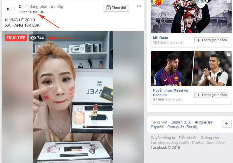 Quảng Cáo Livestream Fanpage Facebook - Live ADS chay quang cao livestream 1