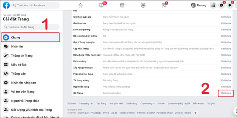 Gợi ý các cách xóa trang trên facebook cach xoa trang tren facebook 1