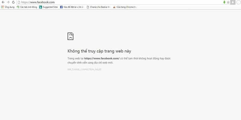 Không vào được facebook – Nguyên nhân và cách xử lý khong vao duoc facebook 1