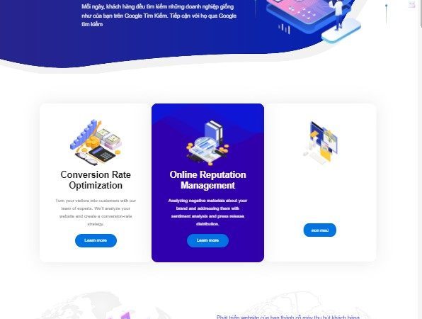 Mẫu website Agency 2 Dịch Vụ Marketing