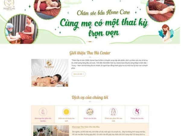Mẫu website dịch vụ chăm sóc mẹ và bé