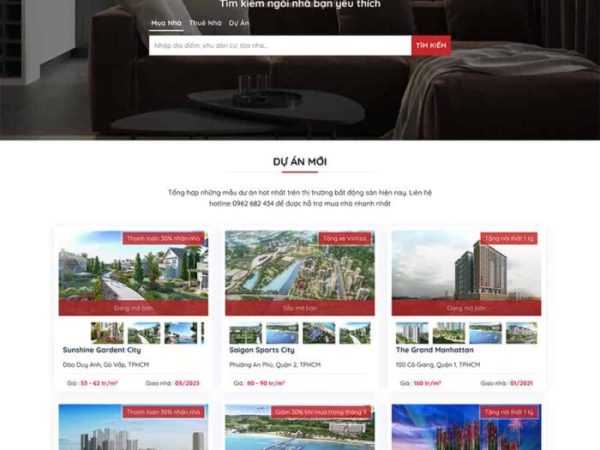 Mẫu website bất động sản 10