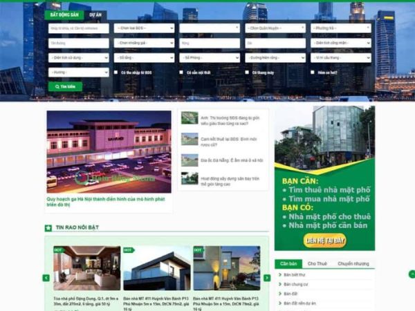 Mẫu website bất động sản 19