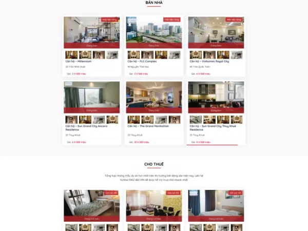 Mẫu Website bất động sản 50 có chức năng tính lãi xuất chuẩn đẹp