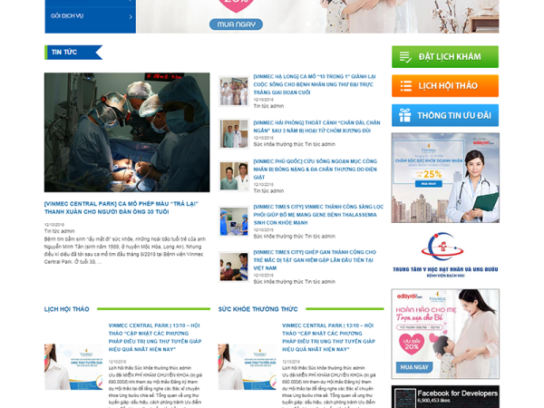 Mẫu website bệnh viện phòng khám wordpress