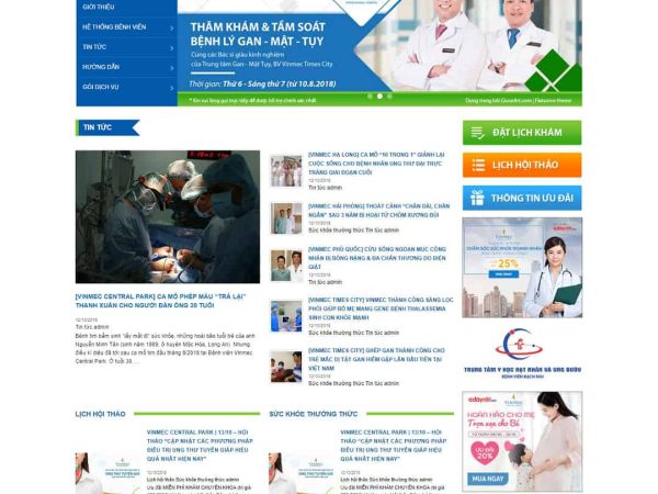 Mẫu website bệnh viện, phòng khám