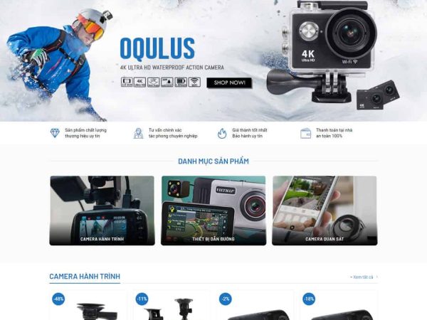Mẫu website WordPress Shop bán camera 01