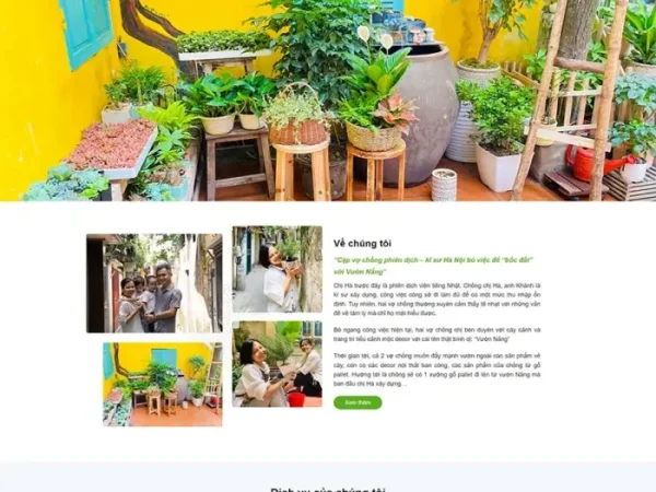 Mẫu Website bán cây xanh, tiểu cảnh 03 chuẩn đẹp
