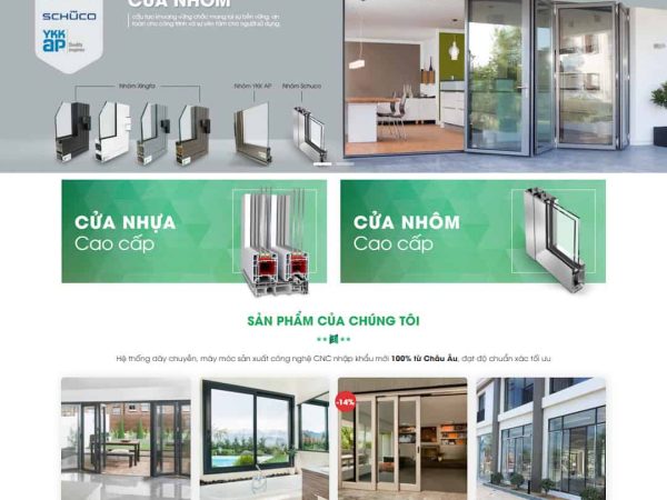 Mẫu website công ty nhôm kính 01