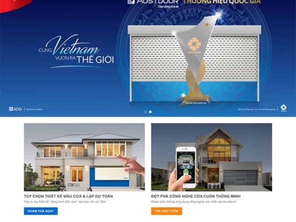 Mẫu website công ty cửa nhôm, cửa cuốn