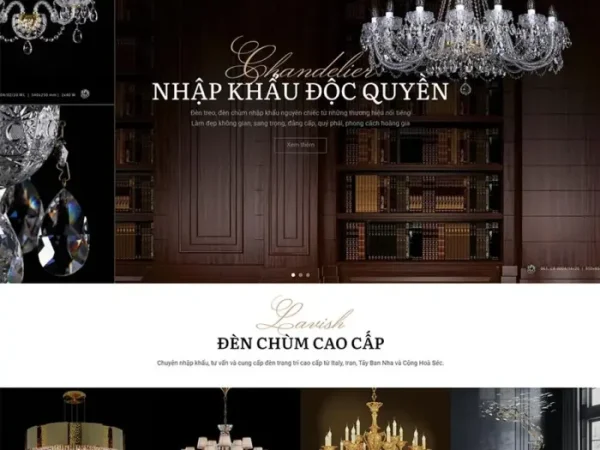 Mẫu Website bán đèn cao cấp chuẩn đẹp