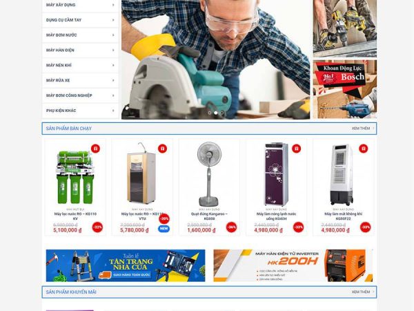 Mẫu website WordPress điện máy 06