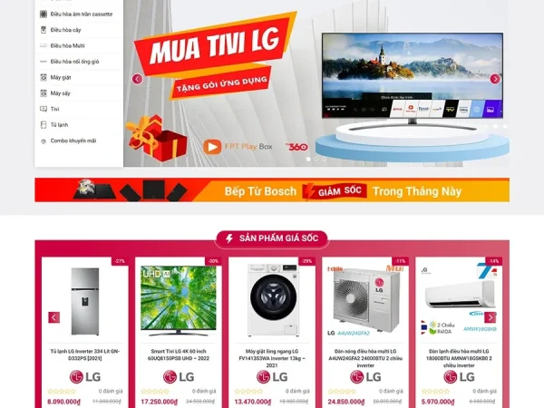 Mẫu Website điện máy 08 chuẩn đẹp