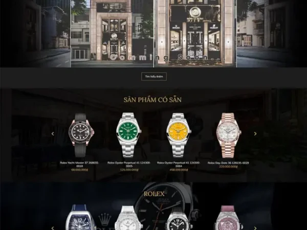 Mẫu Website bán đồng hồ cao cấp 03 chuẩn đẹp