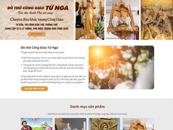 Mẫu website WordPress bán đồ thờ, bàn thờ