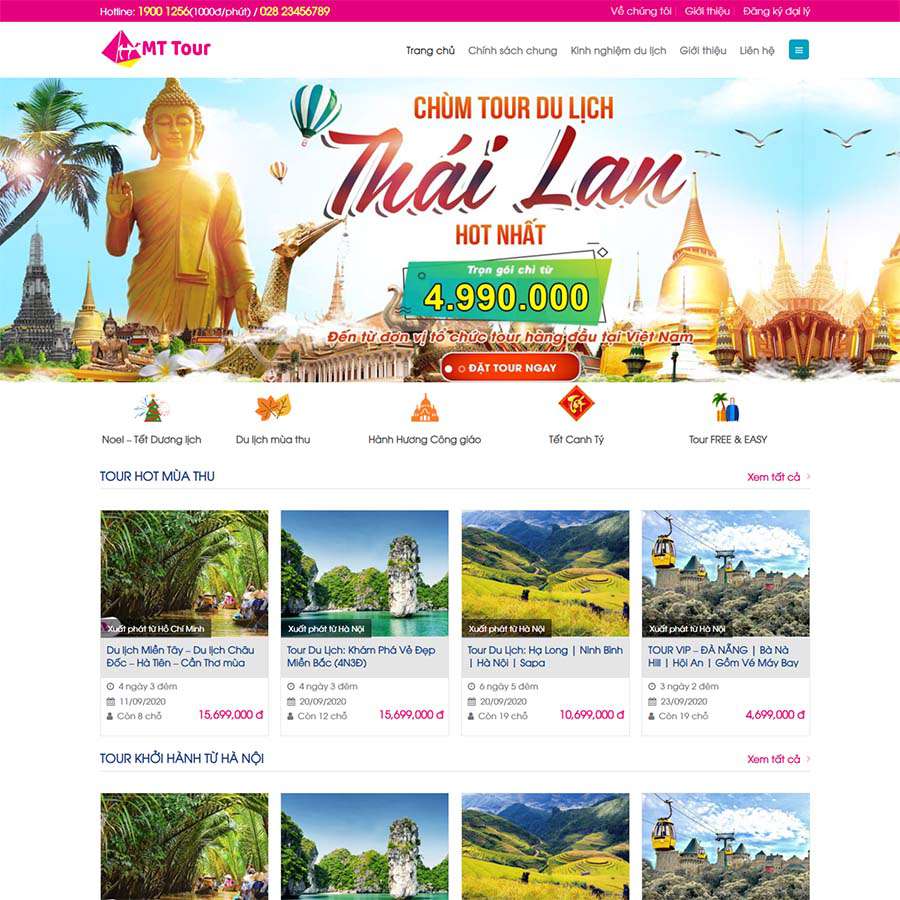 Mẫu website WordPress du lịch 15