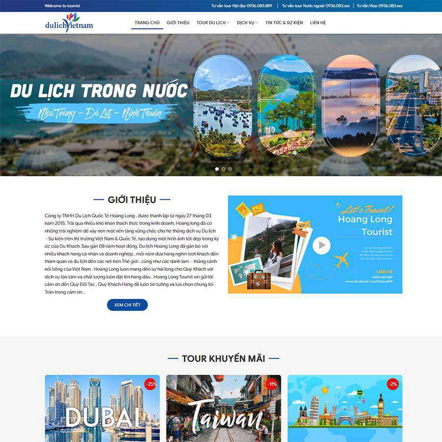 Mẫu website du lịch 16