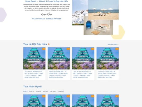 Mẫu Website dịch vụ du lịch 22 chuẩn đẹp