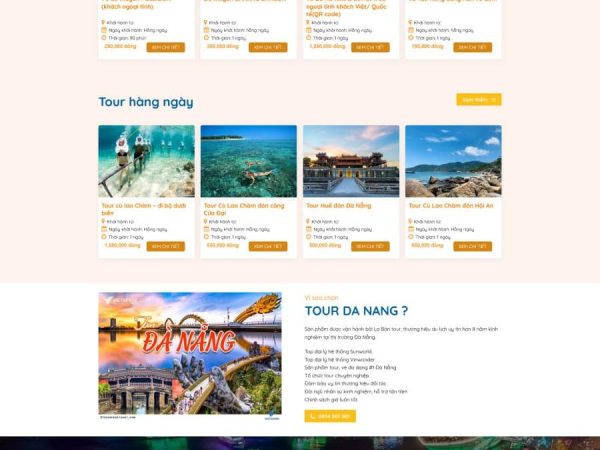 Mẫu Website bán tour du lịch 25 chuẩn đẹp