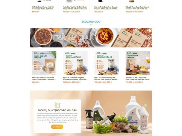 Mẫu Website bán dược liệu mỹ phẩm chuẩn đẹp