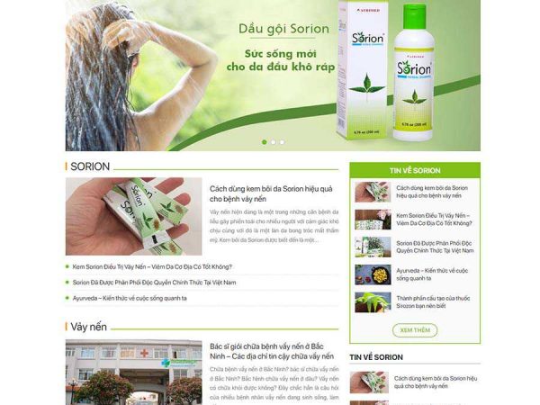 Mẫu website WordPress bán dược phẩm 04