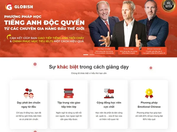 Mẫu Website trung tâm học tiếng anh 03 chuẩn đẹp