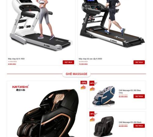 Mẫu Website bán ghế massage chuẩn đẹp
