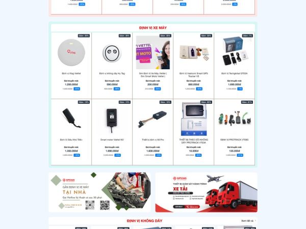 Mẫu Website bán thiết bị giám sát định vị chuẩn đẹp