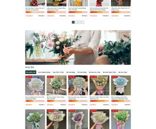 Mẫu Website bán hoa tươi 2 chuẩn đẹp