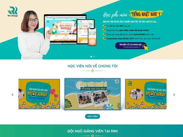 Mẫu website WordPress trung tâm học tiếng Nhật