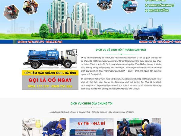 Mẫu website WordPress hút hầm cầu