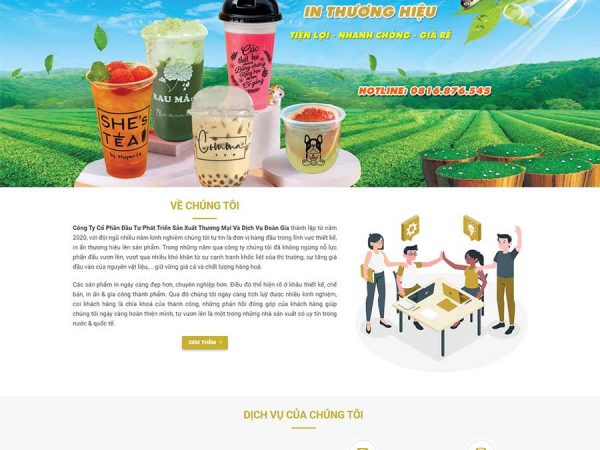 Mẫu website WordPress in nhựa