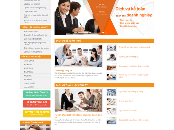 Mẫu website công ty dịch vụ kế toán 02