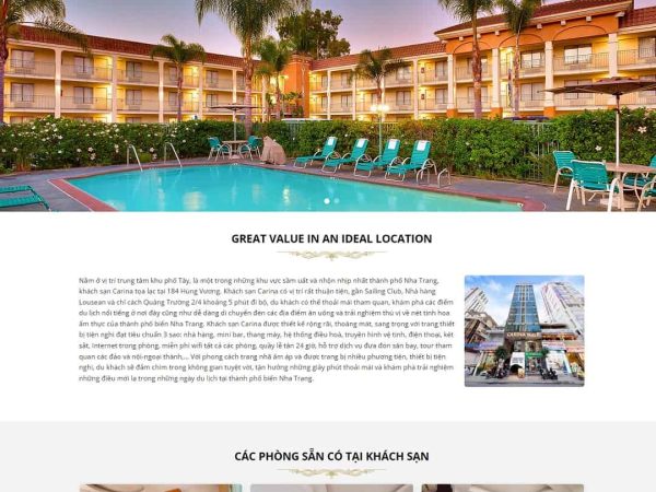 Mẫu website WordPress Khách Sạn 03