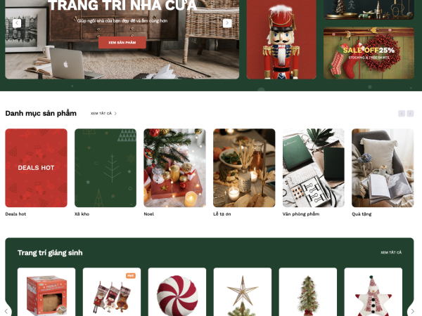 Mẫu Website Elementor bán đồ trang trí nội thất nhà cửa chuẩn đẹp