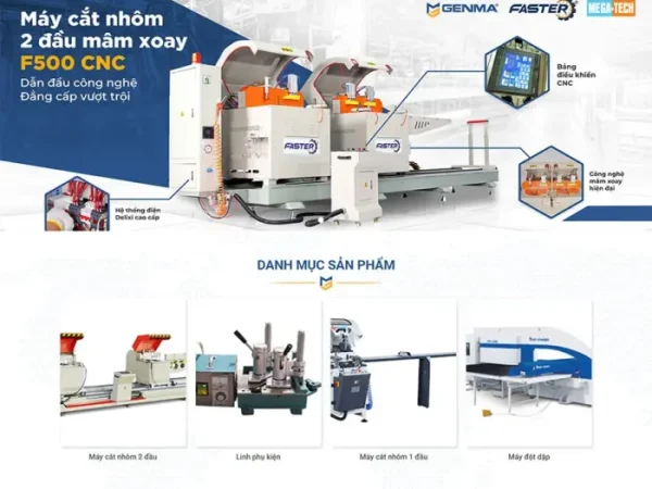 Mẫu Website công ty bán máy cắt, máy cơ khí 02 chuẩn đẹp