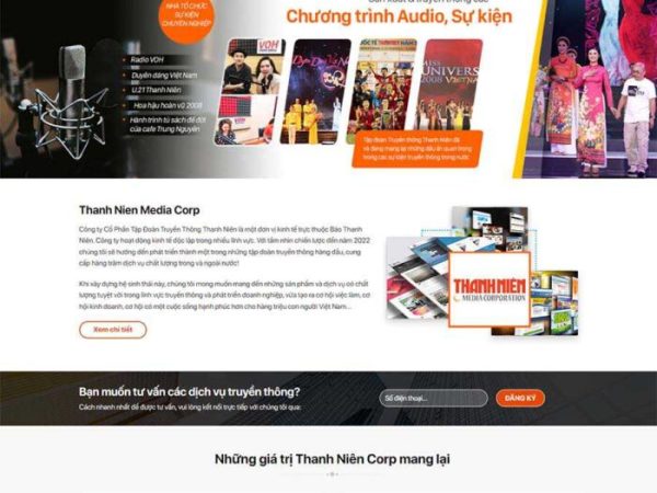 Mẫu website Media, truyền thông, báo chí