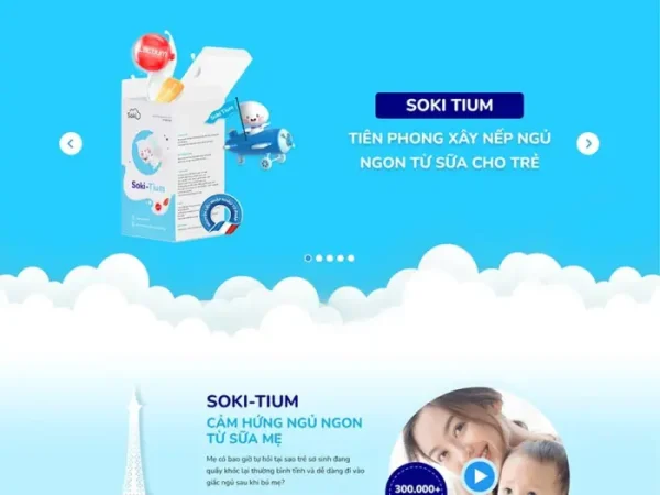 Mẫu Website bán sữa cho bé chuẩn đẹp