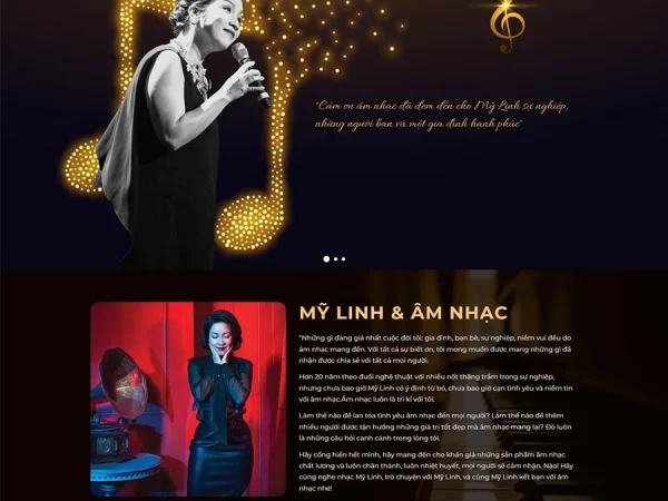 Mẫu Website giới thiệu ca sĩ chuẩn đẹp