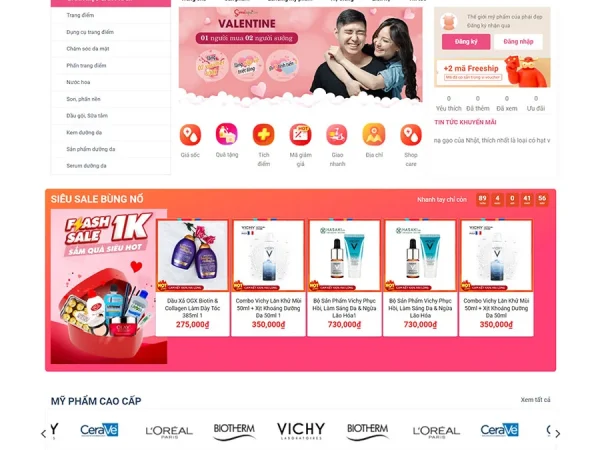 Mẫu Website mỹ phẩm 19 chuẩn đẹp