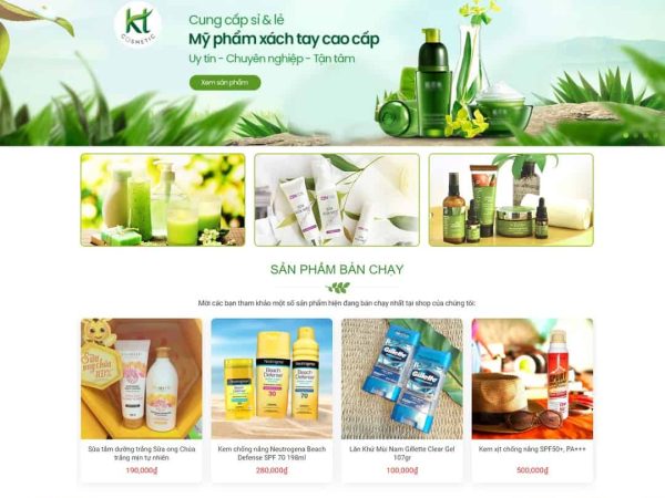 Mẫu website Shop mỹ phẩm 06