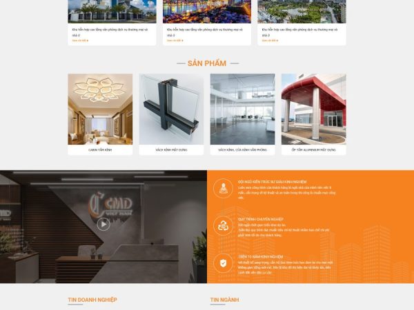 Mẫu Website bán cửa nhôm kính 3 chuẩn đẹp