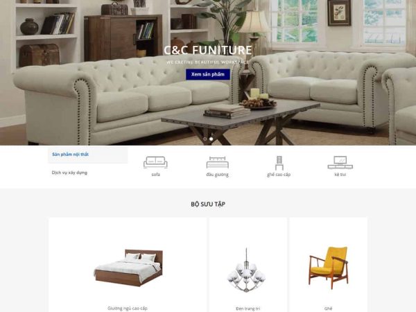 Mẫu website WordPress bán sản phẩm nội thất