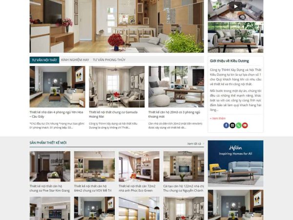 Mẫu website công ty thiết kế thi công nội thất 04