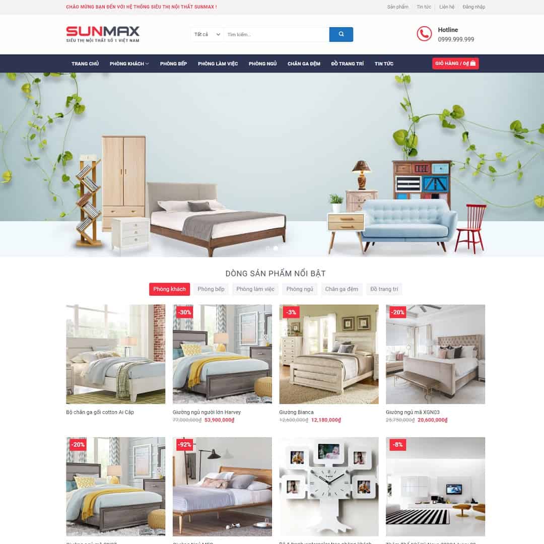 Mẫu website WordPress nội thất 08