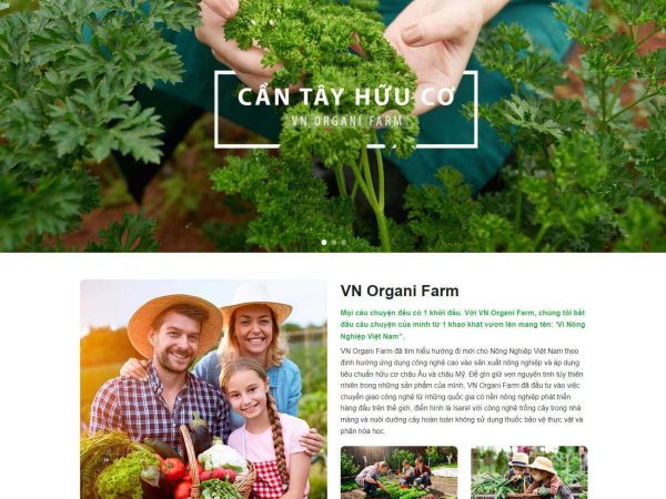 Mẫu website nông sản 02