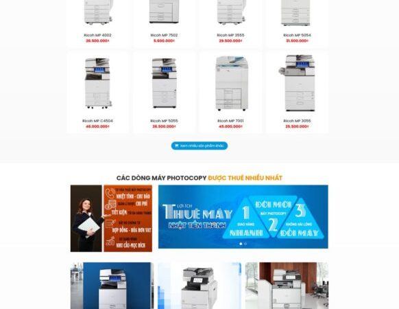 Mẫu Website bán và cho thuê máy photocopy 5 chuẩn đẹp