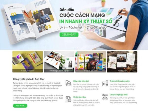 Mẫu website dịch vụ in ấn, thiết kế 04