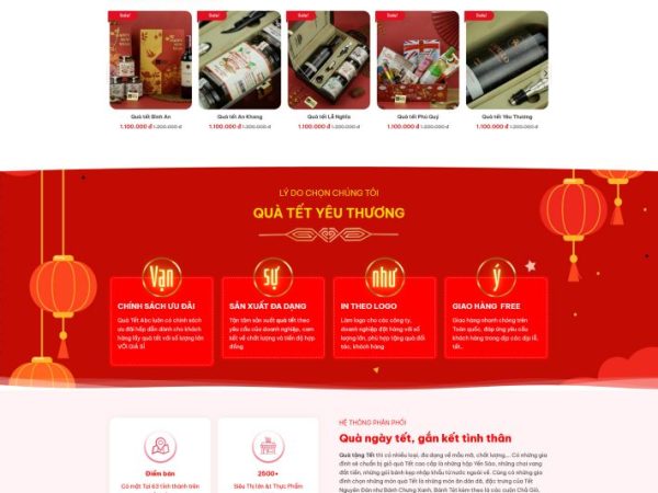 Mẫu Website bán quà tết 1 chuẩn đẹp
