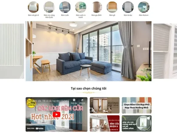 Mẫu Website bán rèm cửa 03 chuẩn đẹp